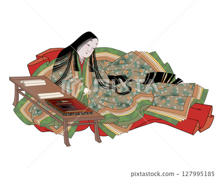 紫式部：女士半正式服裝：五井小袖 127995185