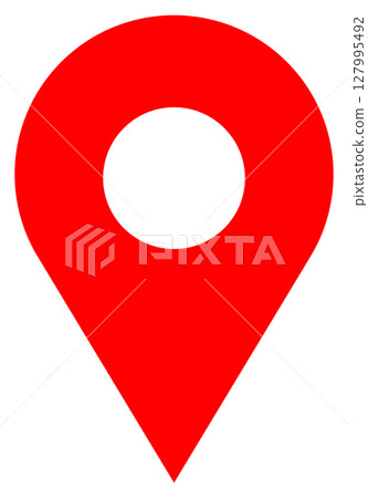 Simple map pin image vector red Simple map pin image vector red 127995492