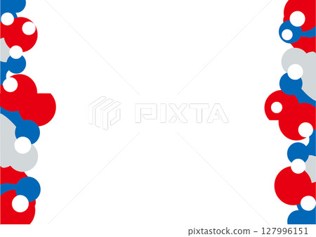 Frames, banners, transparent backgrounds, and white backgrounds in the image colors of the Osaka-Kansai Expo 2020 127996151