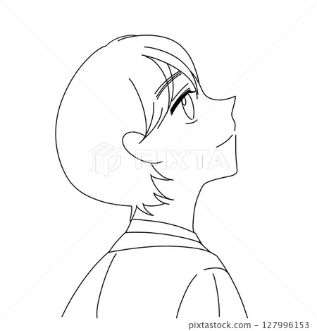 A man pointing upwards 127996153