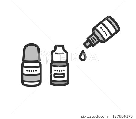Eye drops illustration Eye drops illustration 127996176