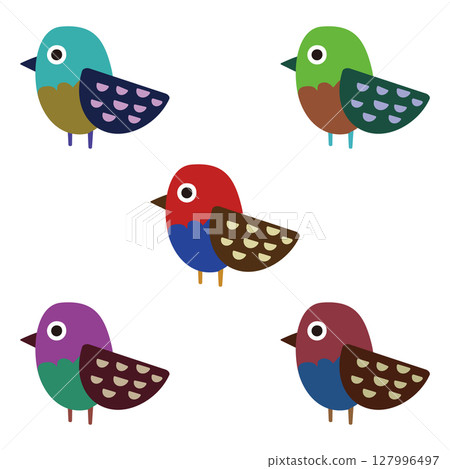 斯堪的納維亞風格鳥類套裝 斯堪的納維亞風格鳥類套裝 127996497