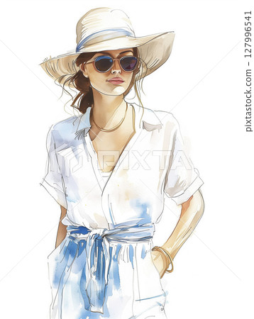 戴著墨鏡的女人 127996541