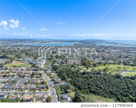 Aerial view of residential urban sprawl in San Diego Aerial view of residential urban sprawl in San Diego 127996564