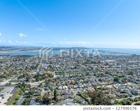 Aerial view of residential urban sprawl in San Diego Aerial view of residential urban sprawl in San Diego 127996576