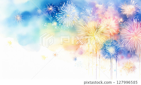Fireworks in the night sky 127996585