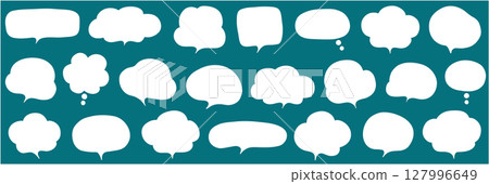 一組簡單的語音氣泡向量插圖。語音氣泡,框架,時尚,寬鬆 一組簡單的語音氣泡向量插圖。語音氣泡,框架,時尚,寬鬆 127996649