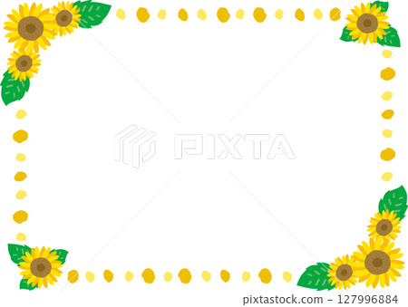 向日葵裝飾框 127996884