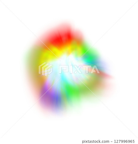 Colorful light burst effect on transparent background 127996965