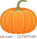 Simple and cute pumpkin illustration 127997506