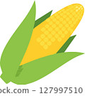 Simple and cute corn illustration 127997510