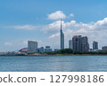 View of Seaside Momochi in Fukuoka City 127998186
