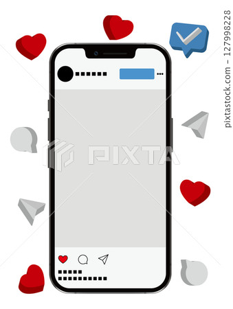 Smartphone and SNS screen Smartphone and SNS screen 127998228