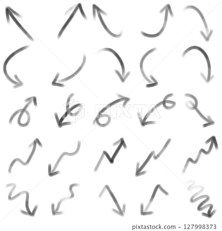 手繪透明背景箭頭圖示集 手繪透明背景箭頭圖示集 127998373