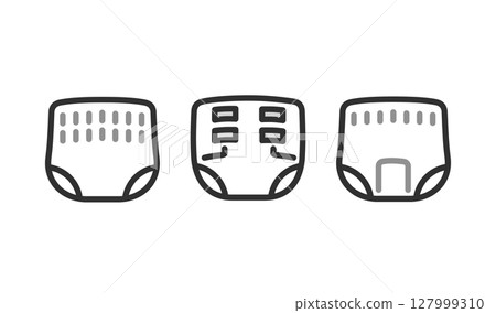 Nursing care supplies, nursing care, diaper illustrations 127999310