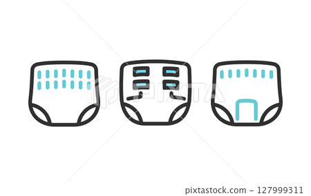 護理用品、護理、尿布插圖 護理用品、護理、尿布插圖 127999311