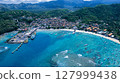 Beautiful blue sea in Padangbai, Bali 127999438