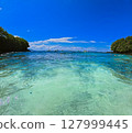 Beautiful blue sea in Padangbai, Bali 127999445