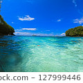 Beautiful blue sea in Padangbai, Bali 127999446