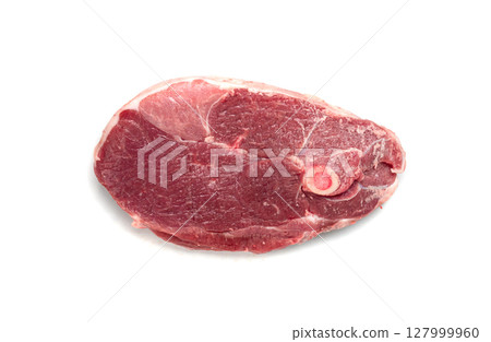 Raw mutton leg fillet isolated, lamb meat pieces, tenderloin or mutton sirloin meat, fresh sheep fillet Raw mutton leg fillet isolated, lamb meat pieces, tenderloin or mutton sirloin meat, fresh sheep fillet 127999960