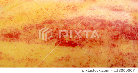 Red apple skin macro texture. Honeycrisp fruit surface close up, fresh spotted and striped apple Red apple skin macro texture. Honeycrisp fruit surface close up, fresh spotted and striped apple 128000007