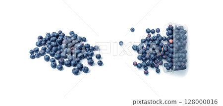 Blueberries, Huckleberry Isolated 128000016