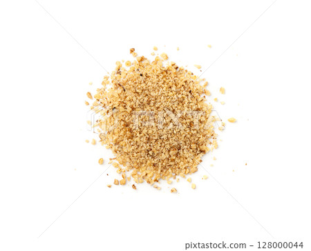 Grated wallnut , broken roasted walnuts, heap of nuts crumbs, whole kernel pieces, fractions Grated wallnut , broken roasted walnuts, heap of nuts crumbs, whole kernel pieces, fractions 128000044