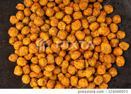 Roasted chickpeas, leblebi pile, spicy fried chana, crispy chick peas with mint and spices, east snack 128000053