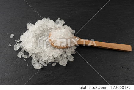 Dead sea salt pile, white crystals for body spa, sodium chloride similar to crushed ice, spa scrub Dead sea salt pile, white crystals for body spa, sodium chloride similar to crushed ice, spa scrub 128000172