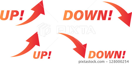 Upward arrow icon, UP! Gradient 128000254