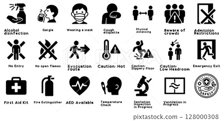 安全及衛生象形圖集 安全及衛生象形圖集 128000308