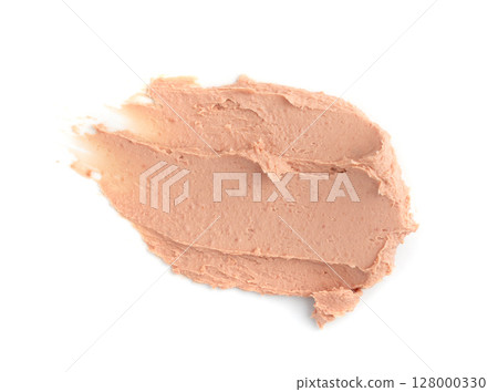 Clay texture isolated. Pink cream smear, plaster stroke, beauty clay mask smudge Clay texture isolated. Pink cream smear, plaster stroke, beauty clay mask smudge 128000330