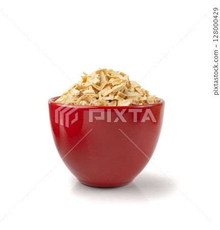 Dry parsley root, dried diced celery cubes, scattered small liquorice pileces, dry vegetable Dry parsley root, dried diced celery cubes, scattered small liquorice pileces, dry vegetable 128000429