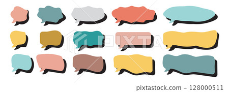 Bubble speech vector icon. Chat symbol, dialog or message balloon, speak cloud shape 128000511