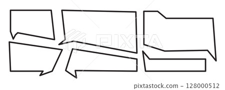Bubble speech vector icon. Chat symbol, dialog or message balloon, speak cloud shape 128000512