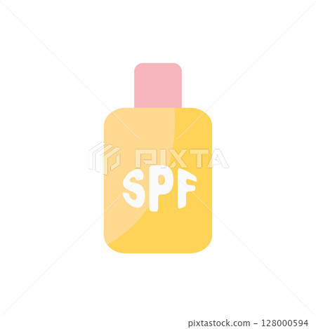 Sunscreen cream bottle icon. Sun screen lotion tube, spf sunblock spray container, solar cosmetic Sunscreen cream bottle icon. Sun screen lotion tube, spf sunblock spray container, solar cosmetic 128000594