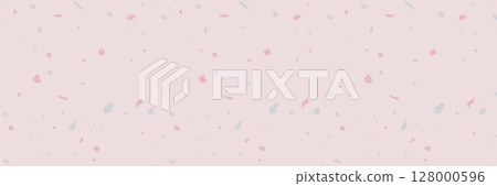 Seamless pink terrazzo pattern with marble texture. Modern abstract vector design 128000596