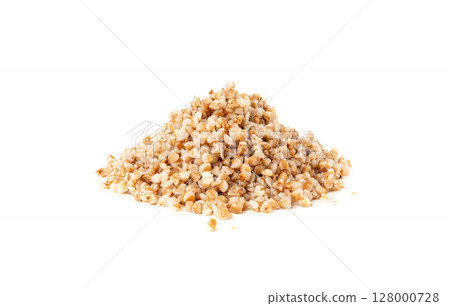 Boiled Buckwheat Pile Isolated, Cooked Buck Wheat Grains, Porridge Heap, Cook Buckwheat Boiled Buckwheat Pile Isolated, Cooked Buck Wheat Grains, Porridge Heap, Cook Buckwheat 128000728