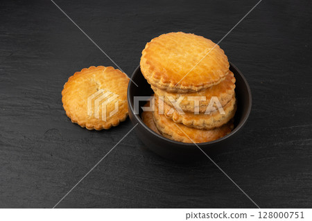 Netherlands traditional cookies, Holland almond filled cake, Dutch marzipan pastry, Gevulde koek 128000751