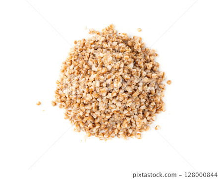 Boiled Buckwheat Pile Isolated, Cooked Buck Wheat Grains, Porridge Heap, Cook Buckwheat Boiled Buckwheat Pile Isolated, Cooked Buck Wheat Grains, Porridge Heap, Cook Buckwheat 128000844