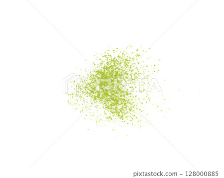 Matcha powder isolated, green tea dust pile, spirulina flour, powdered chlorella, dry extract 128000885