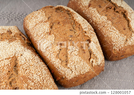 Whole wheat brown bread, fitness pumpkin carrot buns with seeds, cereal bread grain bun 128001057