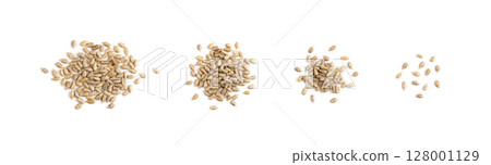 Pile sunflower seeds isolated on white background top view 128001129
