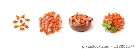 Raw Trottole Pasta, Dry Vesuvio Macaroni, Italian funghetto, Raw Noodle 128001174