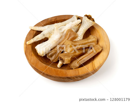 Rawhide bones, collagen dog chew food, pressed dry kibble, natural long-lasting canine treats 128001179