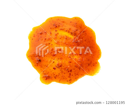 Nuoc Cham Orange Sauce Isolated, Red Asian Jelly Dip Smear, Hot Pepper Vietnamese Sauce Nuoc Cham Orange Sauce Isolated, Red Asian Jelly Dip Smear, Hot Pepper Vietnamese Sauce 128001195