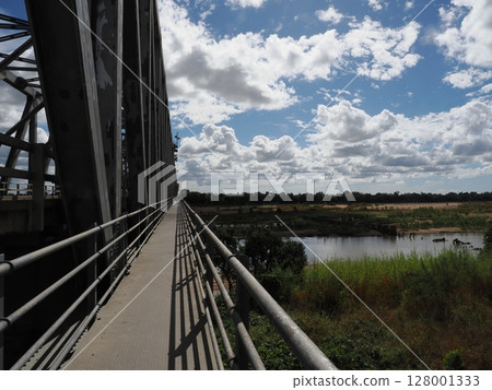 Along the parapet, along the sky - from the Burdekin Bridge riverside walk 128001333