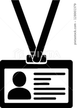 Badge Icon with Lanyard 128001379