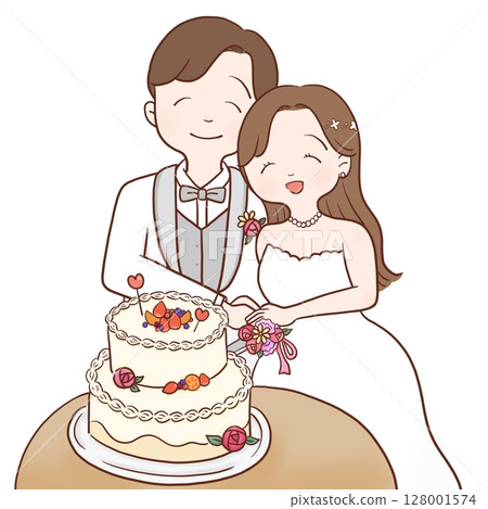 Cake cutting (color) Cake cutting (color) 128001574