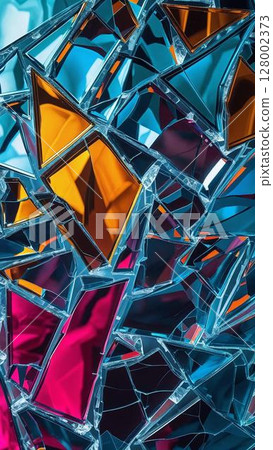 背景材料_精美的玻璃碎片 背景材料_精美的玻璃碎片 128002373